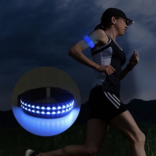 LED armbånd med lys til løbere - Blå